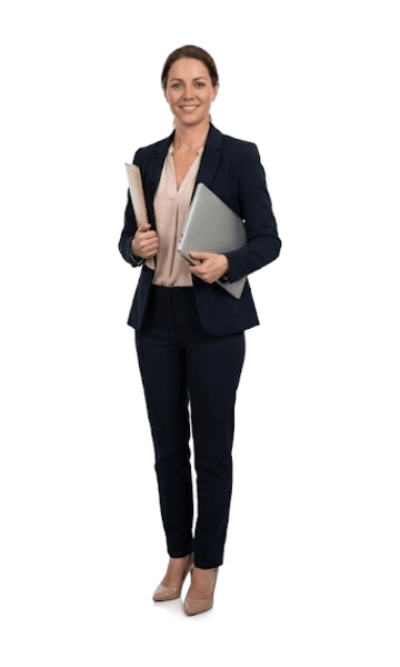 Profesional del sector Corporativo con su vestuario de trabajo