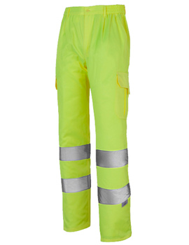 Pantalón liso de alta visibilidad 1052 amarillo CLASE 2 de 260 GR/MQ
