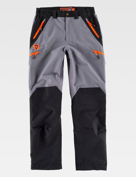 Pantalón Impermeable Combinado S8320 - Gris/ Negro