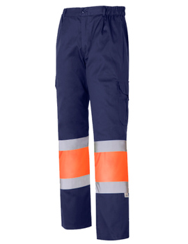 Pantalón combinado de alta visibilidad 1061 marino/naranja CLASE 1 de 200 GR/MQ