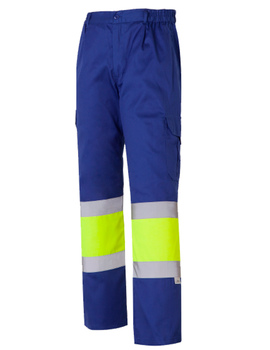 Pantalón combinado de alta visibilidad 1061 azulina/amarillo CLASE 1 de 200 GR/MQ