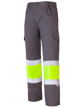 Pantalón combinado de alta visibilidad 1061 gris/amarillo CLASE 1 de 200 GR/MQ