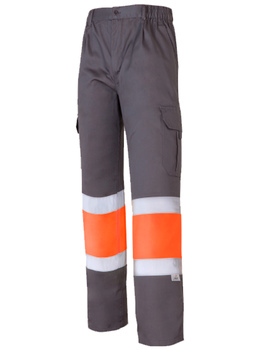Pantalón combinado de alta visibilidad 1061gris/naranja CLASE 1 de 200 GR/MQ