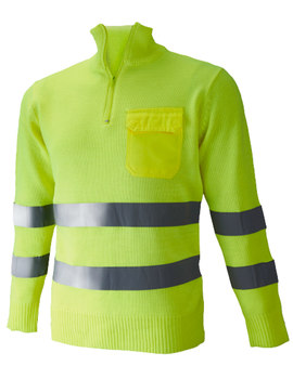 Jersey 1080 en amarillo alta visibilidad con bolsillo de sarga 