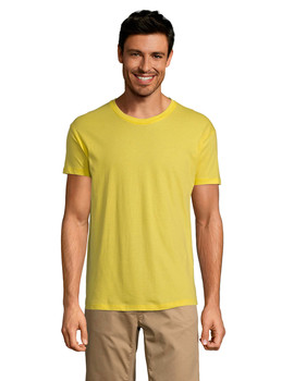 Camiseta básica cuello redondo de manga corta REGENT color Limón