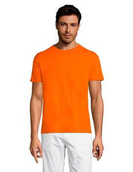 Camiseta básica cuello redondo de manga corta REGENT color Naranja