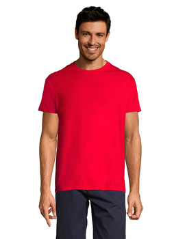 Camiseta básica cuello redondo de manga corta REGENT color Rojo