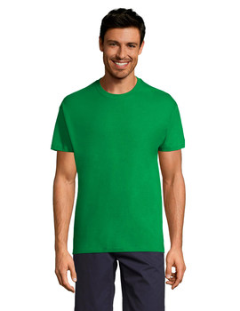 Camiseta básica cuello redondo de manga corta REGENT color Verde Pradera