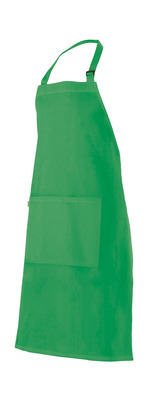 Delantal 404203 verde con peto sarga ajustable en cuello